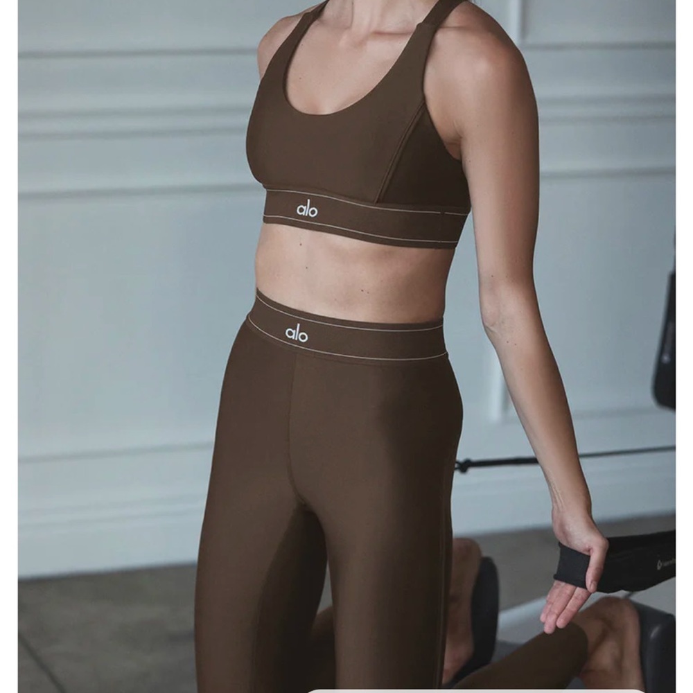 Alo Yoga Espresso Brown Airlift High-Waist Suit Up Legging Size XS